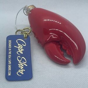 Cape Shore Red Lobster Claw Hand Painted Ceramic Realistic Maine NWT Rare HTF 3”